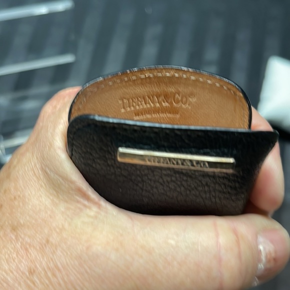 Tiffany & Co. Black Leather Phone/Card Case made in Spain - Picture 7 of 8